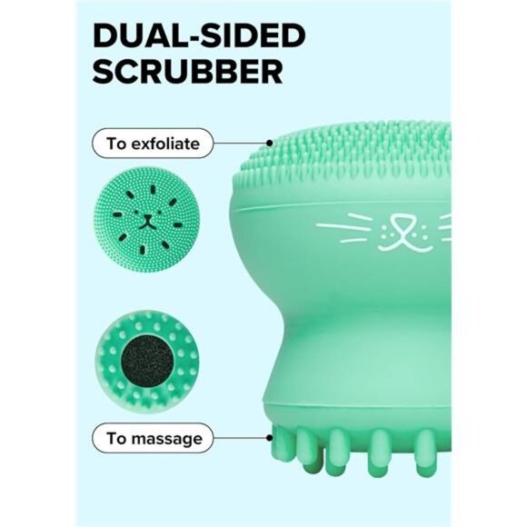 Pawfect Face Scrubber | 3-in-1 Cute Silicone Pore Cleanser - Picture 3 of 7